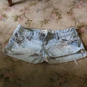 Hollister Low Rise Light Denim Shorts